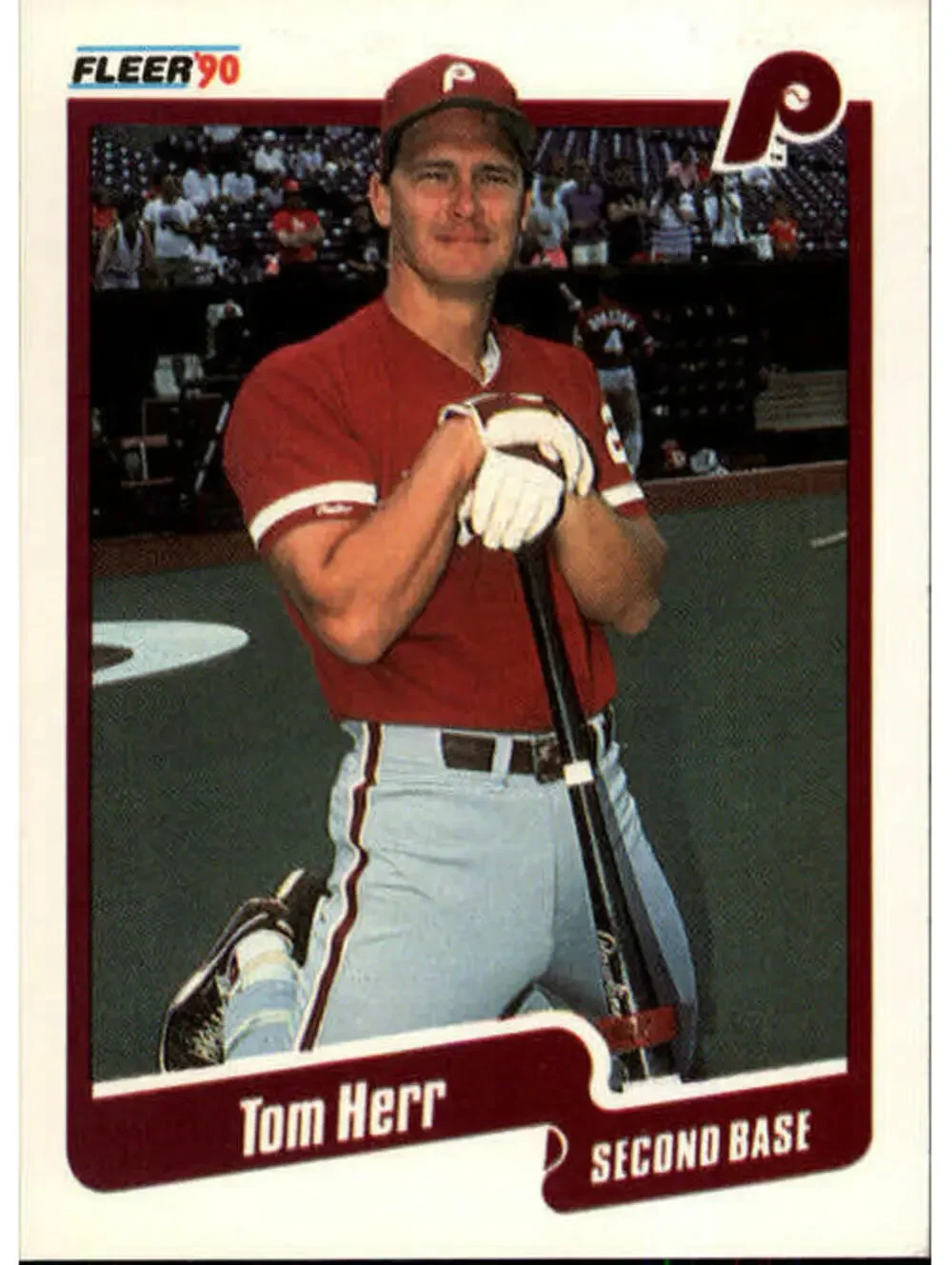 1990 Tom Herr Fleer Baseball Card #560